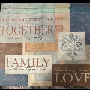 8 Family Themed table placemats